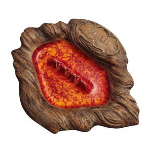 Vintage Treasure Craft of Hawaii Kahului Maui Orange and Red Ashtray